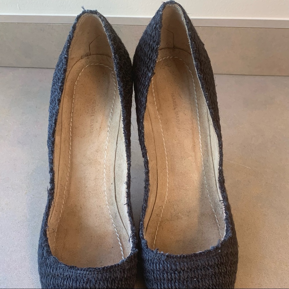 Isabel Marant Black Rope Canvas Pumps Women’s EU Size 38/ US 8 Heels Point Toe - Picture 4 of 13